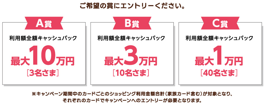 ご希望の賞にエントリーください。