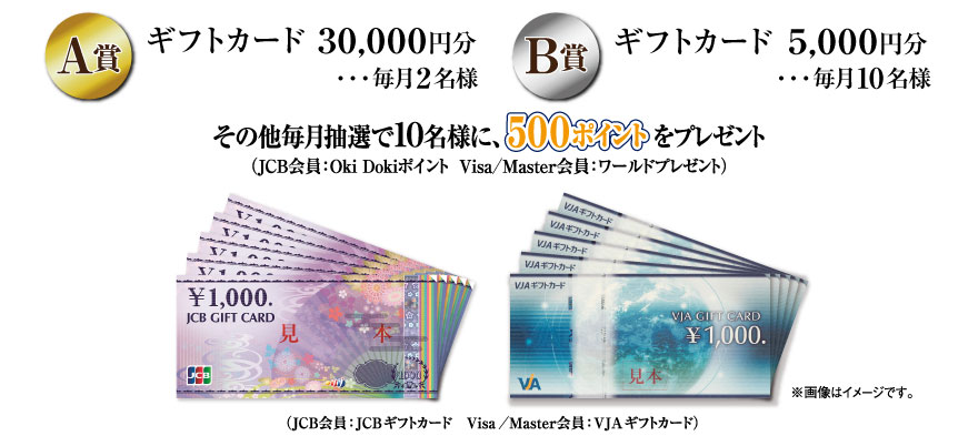 その他毎月抽選で10名様に500ポイントをプレゼント